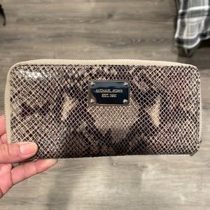 Large Michael Kors Snakeskin Wallet